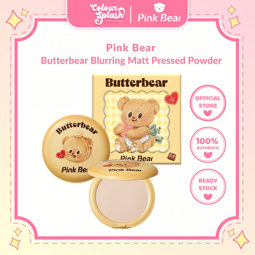 Pink Bear X Butterbear Blurring Matt Pressed Powder